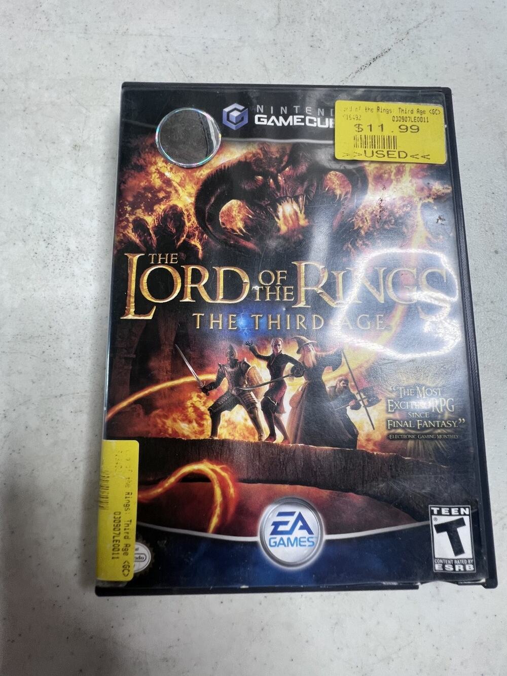 Lord of the Rings The Third Age Nintendo GameCube Video Game RPG